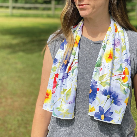 Extended Cooling Towel - Summer Flower (40 x 12) banner