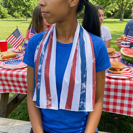 Extended Cooling Towel - Vintage Flag (40 x 12) banner
