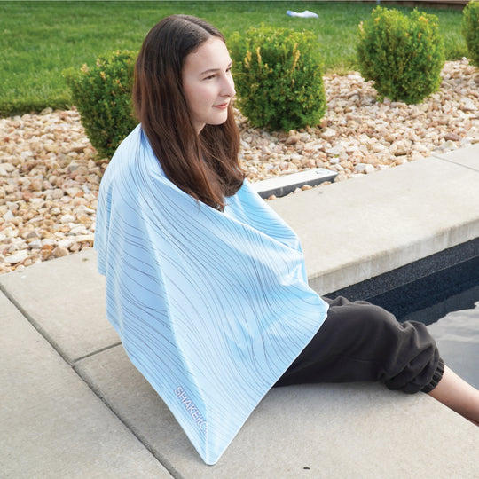 Cooling Shawl - Blue Wave (70 x 30) banner