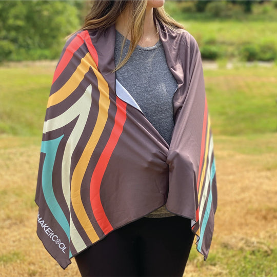 Cooling Shawl -  Retro Wave (70 x 30) banner