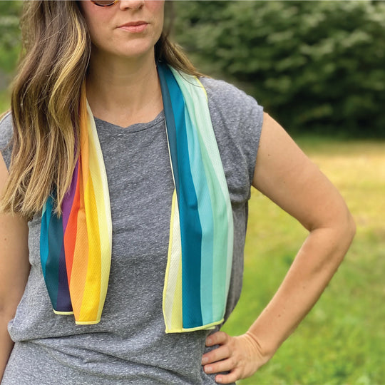 Extended Cooling Towel - Sunset Wave (40 x 12) banner
